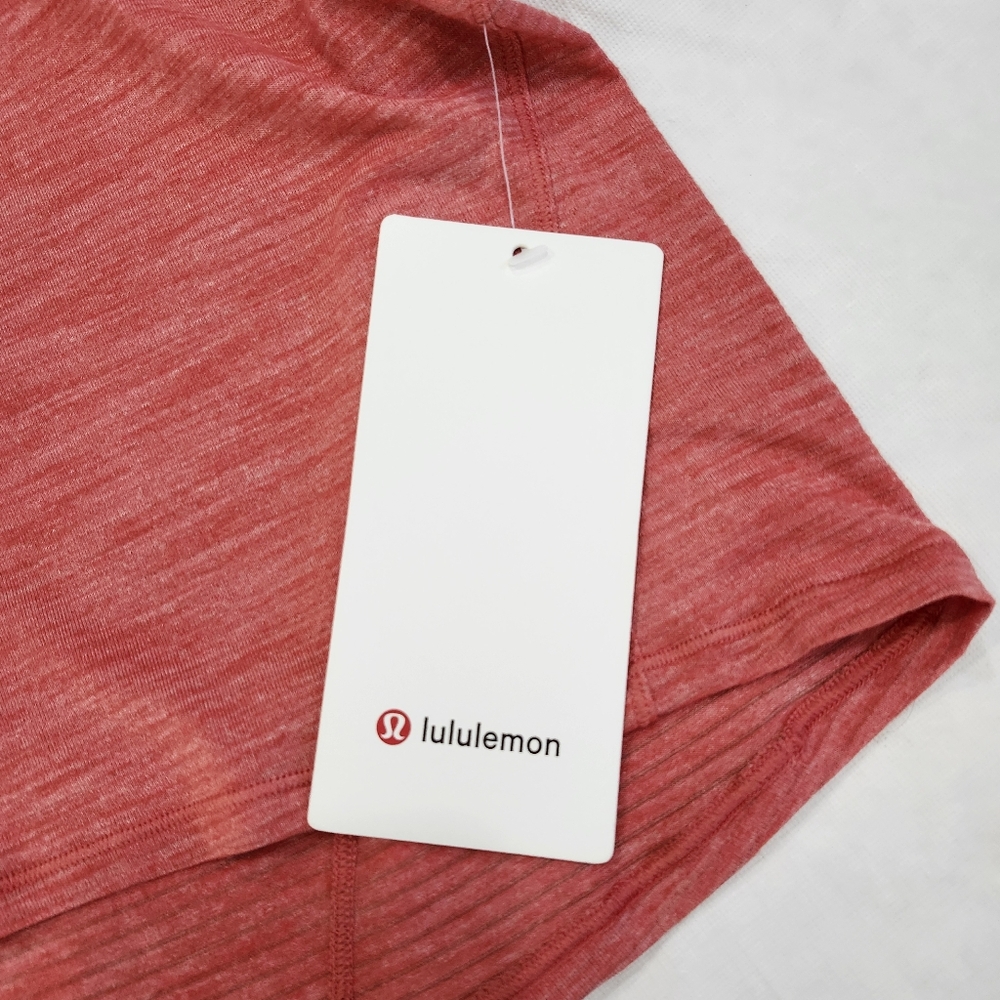 Lululemon Athletica Size 10 Pink/red Relaxed Cap Sleeve Tee - Picture 8 of 8